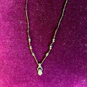 Handmade Blessed Mother beaded necklace